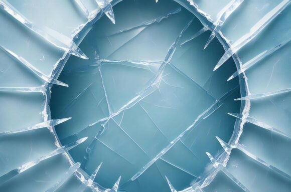 A Close Up of a Broken Glass