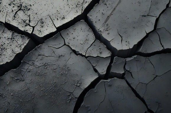 A Close Up of a Cracked Surface: A Versatile Design Resource