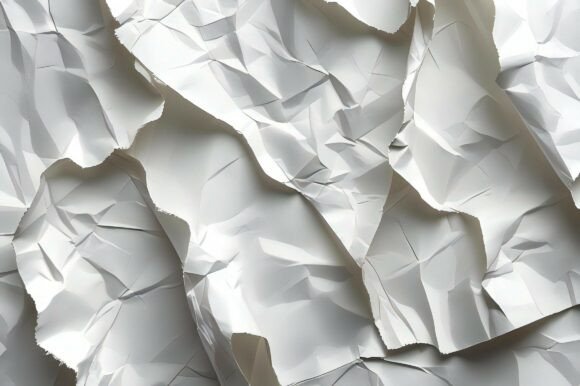 A Close Up of a Crumpled White Paper