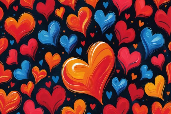 A Colorful Heart Shapes: Elevate Your Creative Projects with a Stunning Background