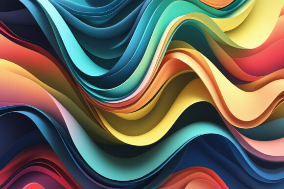 A Colorful Wavy Lines in Different Color: Enhance Your Creative Projects with a Stunning Background
