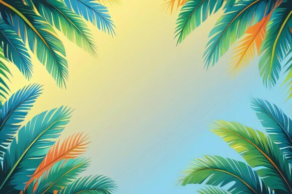 A Frame of Palm Trees: A Versatile Background for Creative Projects