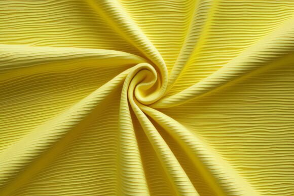 A Yellow Fabric with a Spiral Pattern