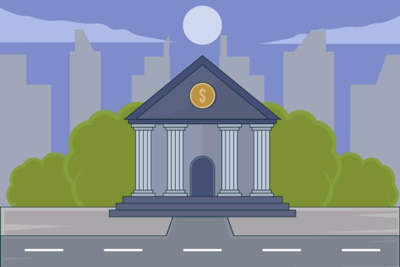 Bank Building Landscaped Vector Design: A Creative Solution for Financial Institutions