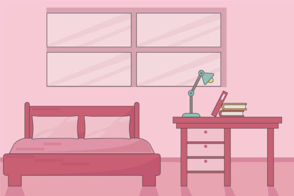 Bedroom with Pink Color Vector Design: A Versatile and Stylish Choice