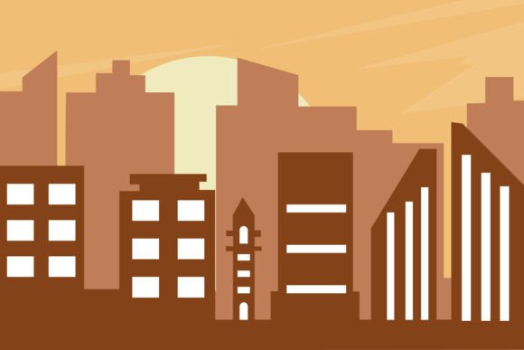 Cityscape Landscape Vector Illustration: A Versatile Design for Real Estate and More