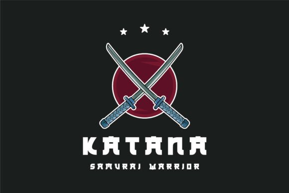 Cross Katana Logo Vector Color Design for Creative Projects