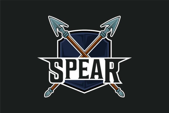 Cross Spear Logo Vector Color Design