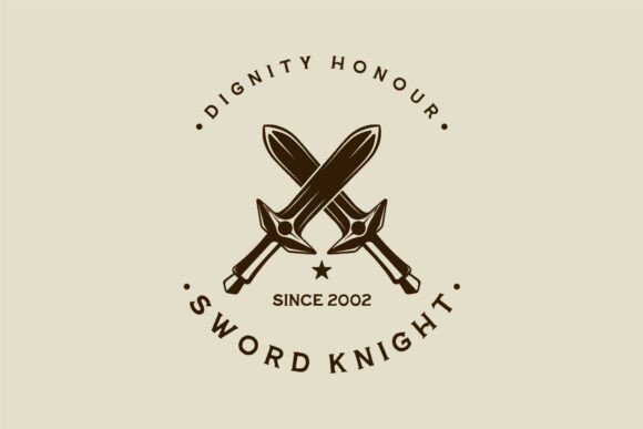 Cross Sword Logo Vintage Vector Design: A Timeless Symbol for Modern Creativity
