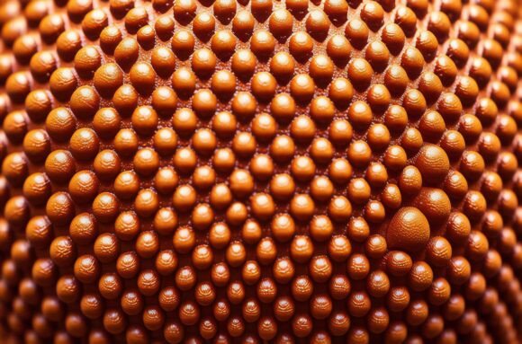 Macro Close-up of a Basketball