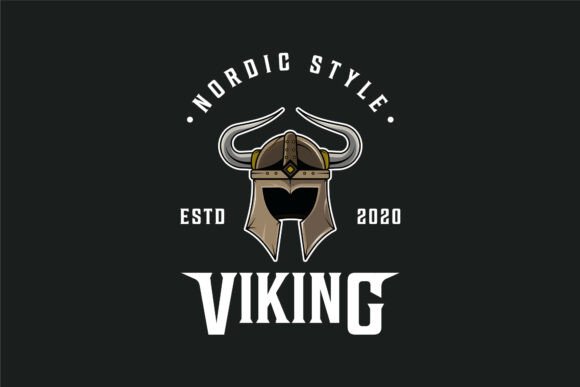 Viking of Helmet Logo Vector Design