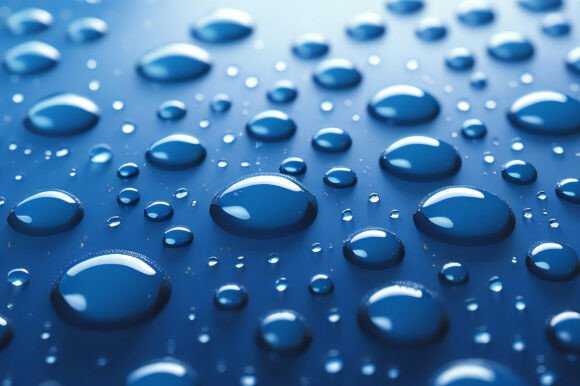 Water Drops on a Surface: A Versatile Background for Creative Projects
